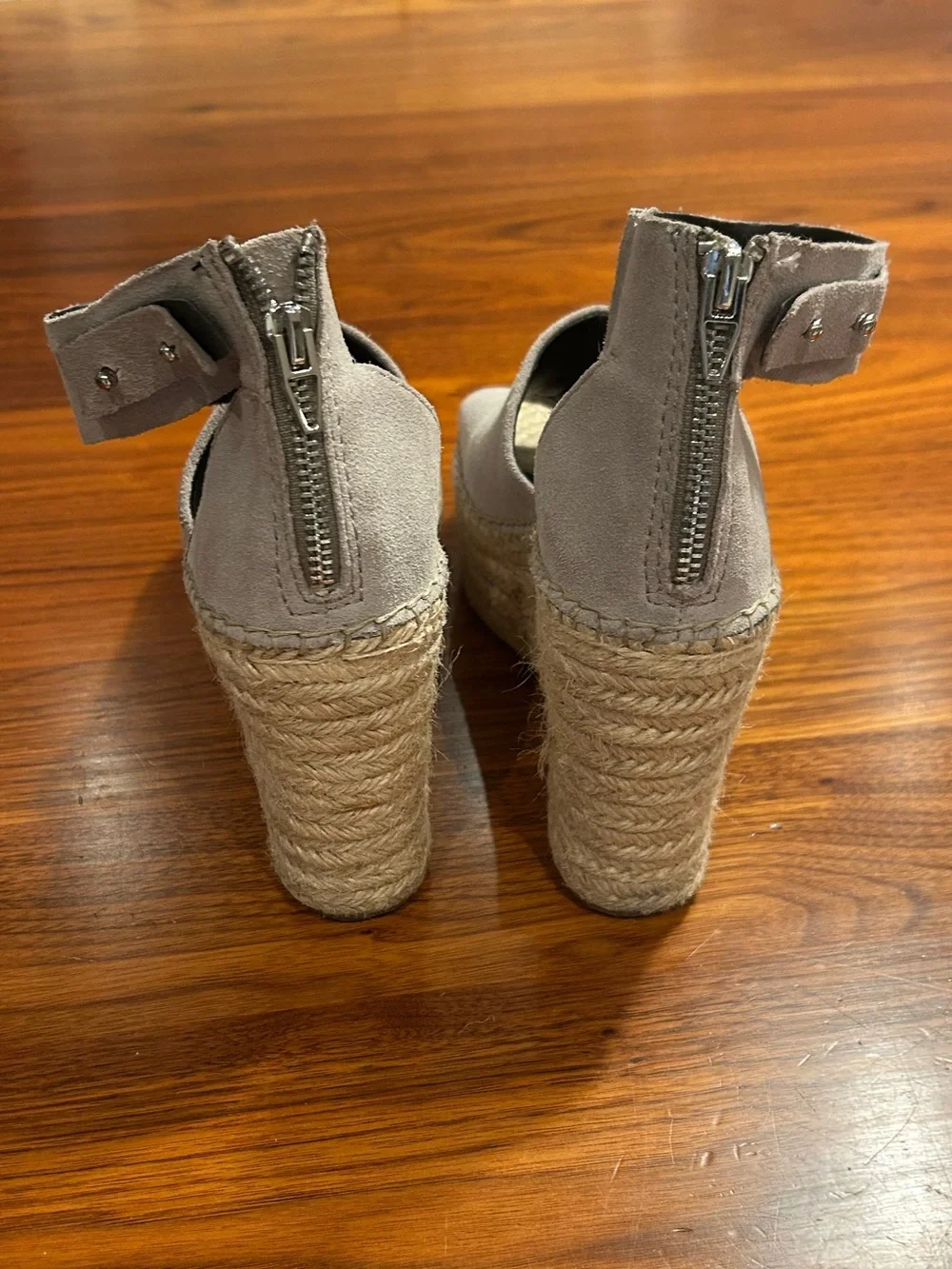 Dolce Vita Beige Suede Platform Espadrille Sandals